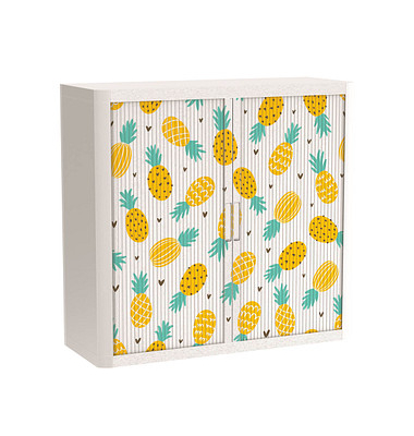 easyOffice Tropical Rollladenschrank 60724 2 Fachböden 110,0 x 41,5 x 104,0 cm