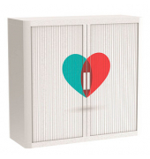 easyOffice Business Rollladenschrank 62166 2 Fachböden 110,0 x 41,5 x 104,0 cm