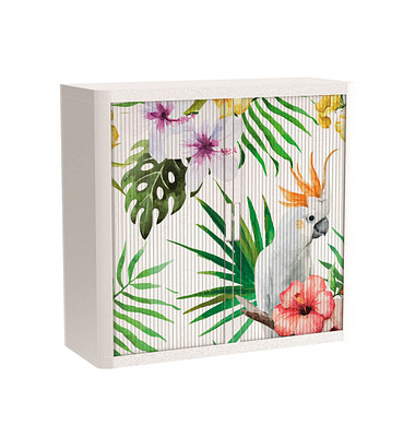easyOffice Tropical Rollladenschrank 60660 2 Fachböden 110,0 x 41,5 x 104,0 cm