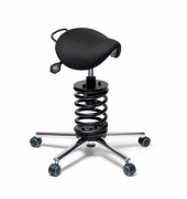 Hocker 04200 A34-TRG-ST2, schwarz, mit Rollen, höhenverstellbar, bis 120kg