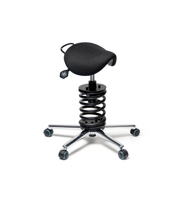 Hocker 04200 A34-TRG-ST2, schwarz, mit Rollen, höhenverstellbar, bis 120kg