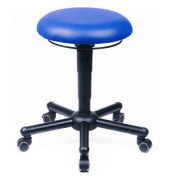 Hocker 10023 A19-TR-KL, blau, mit Rollen, höhenverstellbar, bis 250kg