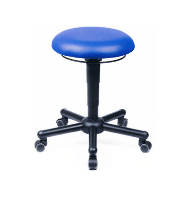 Hocker 10023 A19-TR-KL, blau, mit Rollen, höhenverstellbar, bis 250kg