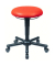 Hocker 10026 A19-TR-KL, rot, mit Rollen, höhenverstellbar, bis 250kg