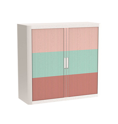easyOffice Colour Rollladenschrank 61556 2 Fachböden 110,0 x 41,5 x 104,0 cm