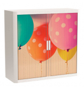 easyOffice Colour Rollladenschrank 61588 2 Fachböden 110,0 x 41,5 x 104,0 cm