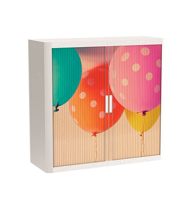 easyOffice Colour Rollladenschrank 61588 2 Fachböden 110,0 x 41,5 x 104,0 cm