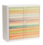 easyOffice Colour Rollladenschrank 61636 2 Fachböden 110,0 x 41,5 x 104,0 cm