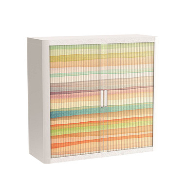 easyOffice Colour Rollladenschrank 61636 2 Fachböden 110,0 x 41,5 x 104,0 cm