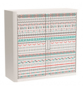 easyOffice Colour Rollladenschrank 61652 2 Fachböden 110,0 x 41,5 x 104,0 cm