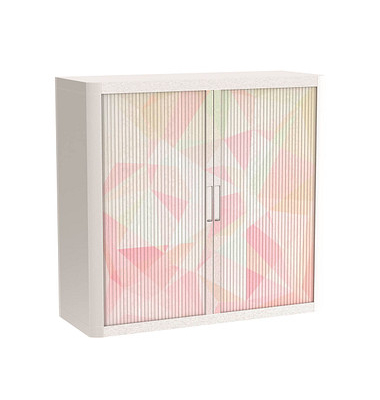 easyOffice Colour Rollladenschrank 61540 2 Fachböden 110,0 x 41,5 x 104,0 cm