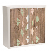 easyOffice Colour Rollladenschrank 61572 2 Fachböden 110,0 x 41,5 x 104,0 cm