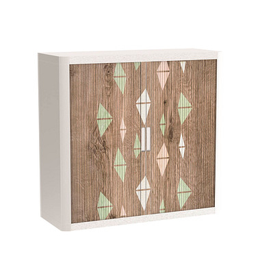 easyOffice Colour Rollladenschrank 61572 2 Fachböden 110,0 x 41,5 x 104,0 cm