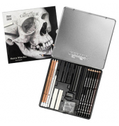Skull-Edition Zeichenkohle farbsortiert 1 Set