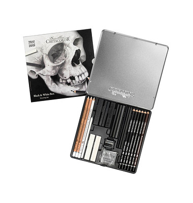 Skull-Edition Zeichenkohle farbsortiert 1 Set