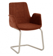 Besuchersessel myHELIOS rost chrom Stoff