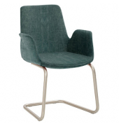 Besuchersessel myHELIOS petrol chrom Stoff