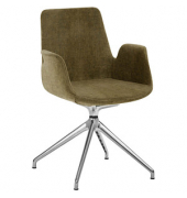 Besuchersessel myHELIOS moos Aluminium poliert Stoff