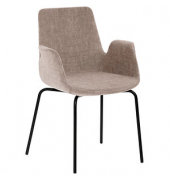 Besuchersessel myHELIOS mauve schwarz Stoff