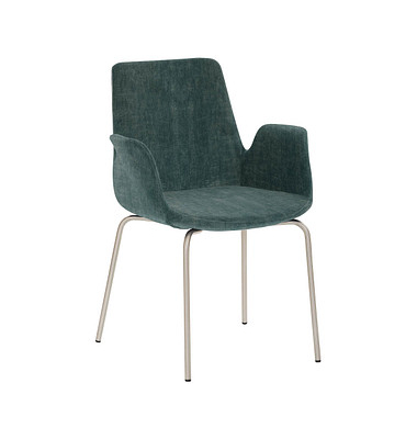 Besuchersessel myHELIOS petrol chrom Stoff