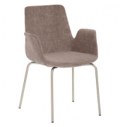 Besuchersessel myHELIOS mauve chrom Stoff
