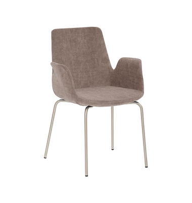 Besuchersessel myHELIOS mauve chrom Stoff