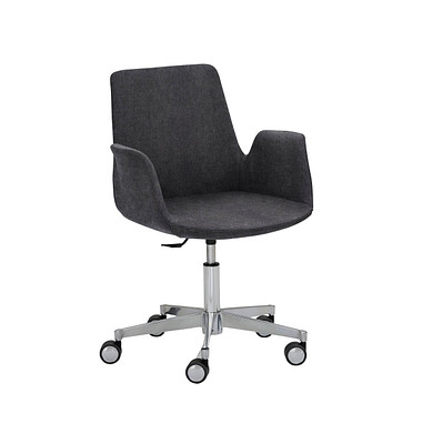 Besuchersessel myHELIOS anthrazit Aluminium Stoff