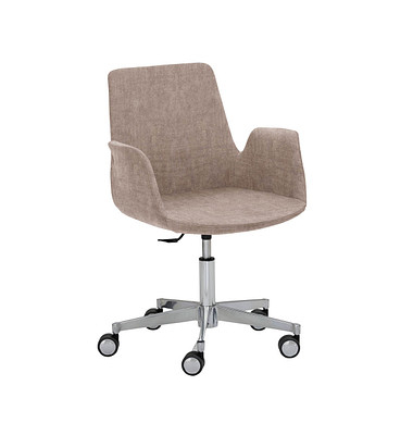 Besuchersessel myHELIOS mauve Aluminium Stoff