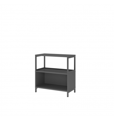 Hammerbacher Regal FlexWall 2OH 1offen Sockel graphit