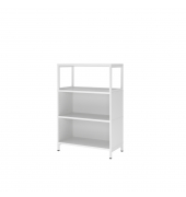Regal FlexWall 3OH 1offen Sockel weiß