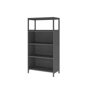 Regal FlexWall 4OH 1offen Sockel graphit