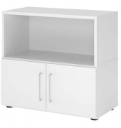 Regalschrank FlexWall VFW28T1KG/W/W/BS, nein, 2 OH, wei&szlig;, 80x74,6x40cm (BxHxT)