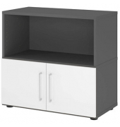 Regalschrank FlexWall VFW28T1KG/G/W/BS, nein, 2 OH, grafit/wei&szlig;, 80x74,6x40cm (BxHxT)