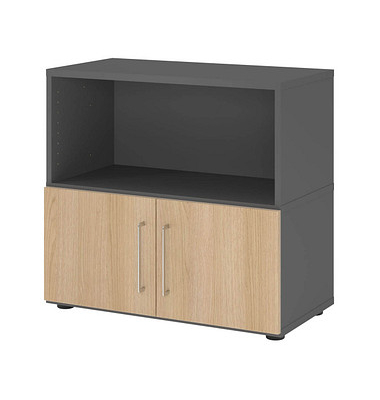 Regalschrank FlexWall, VFW28T1KGGEBS grafit, eiche 1 Fachboden 80,0 x 40,0 x 74,6 cm
