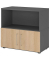 Regalschrank FlexWall VFW28T1KG/G/E/BS, nein, 2 OH, grafit/eiche, 80x74,6x40cm (BxHxT)