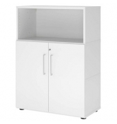 Regalschrank FlexWall VFW38T2KG/W/W/BS, abschlie&szlig;bar, 3 OH, wei&szlig;, 80x109,8x40cm (BxHxT)