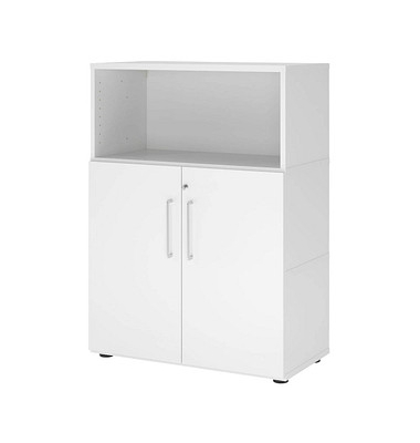 Regalschrank FlexWall VFW38T2KG/W/W/BS, abschlie&szlig;bar, 3 OH, wei&szlig;, 80x109,8x40cm (BxHxT)