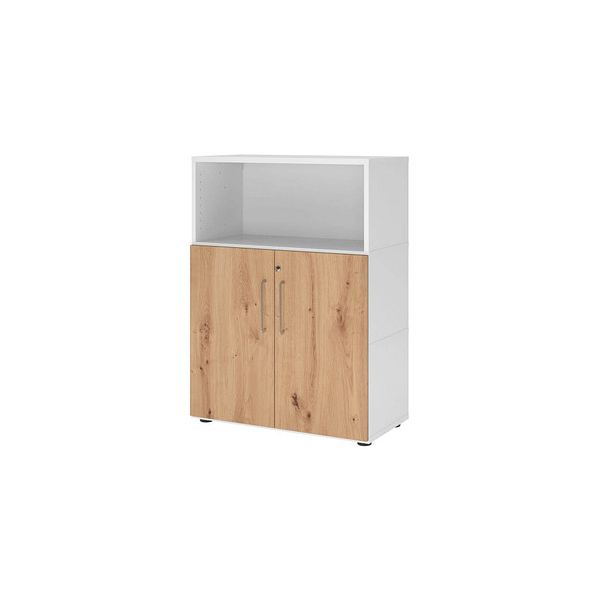 4032062307533 - Regalschrank FlexWall VFW38T2KG W R BS abschließbar 3 OH weiß asteiche 80x1098x40cm (BxHxT) 4032062307533 Hammerbacher