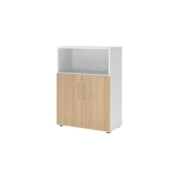 4032062307540 - Regalschrank FlexWall VFW38T2KG W E BS abschließbar 3 OH weiß eiche 80x1098x40cm (BxHxT) 4032062307540 Hammerbacher