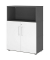 Regalschrank FlexWall VFW38T2KG/G/W/BS, abschlie&szlig;bar, 3 OH, grafit/wei&szlig;, 80x109,8x40cm (BxHxT)