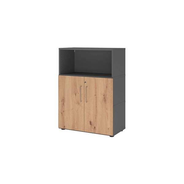 4032062307564 - Regalschrank FlexWall VFW38T2KG G R BS abschließbar 3 OH grafit asteiche 80x1098x40cm (BxHxT) 4032062307564 Hammerbacher