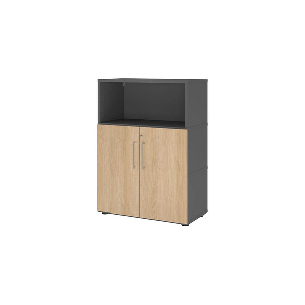 4032062307571 - Regalschrank FlexWall VFW38T2KG G E BS abschließbar 3 OH grafit eiche 80x1098x40cm (BxHxT) 4032062307571 Hammerbacher