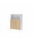 Regalschrank FlexWall VFW38T2KUWEBS, abschlie&szlig;bar, 3 OH, wei&szlig;/eiche, 80x118x41,7cm (BxHxT)