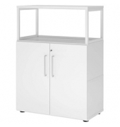 Regalschrank FlexWall VFW38T2RG/W/W/BS, abschlie&szlig;bar, 3 OH, wei&szlig;, 80x109,8x40cm (BxHxT)