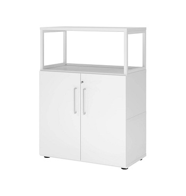 Regalschrank FlexWall VFW38T2RG/W/W/BS, abschlie&szlig;bar, 3 OH, wei&szlig;, 80x109,8x40cm (BxHxT)