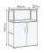 Regalschrank FlexWall, VFW38T2RGWWBS weiß 2 Fachböden 80,0 x 40,0 x 109,8 cm