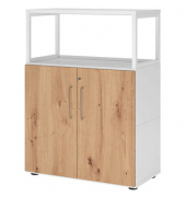 Regalschrank FlexWall, VFW38T2RGWRBS weiß, asteiche 2 Fachböden 80,0 x 40,0 x 109,8 cm