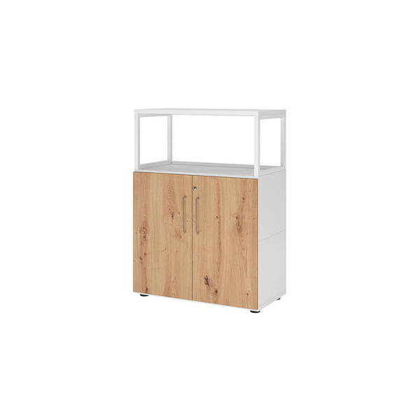 4032062307656 - Regalschrank FlexWall VFW38T2RG W R BS abschließbar 3 OH weiß asteiche 80x1098x40cm (BxHxT) 4032062307656 Hammerbacher