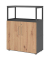 Regalschrank FlexWall, VFW38T2RGGRBS grafit, asteiche 2 Fachböden 80,0 x 40,0 x 109,8 cm
