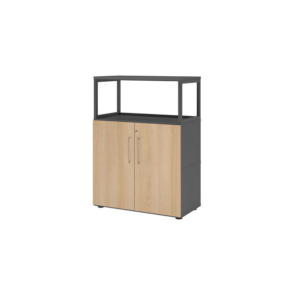 4032062307694 - Regalschrank FlexWall VFW38T2RG G E BS abschließbar 3 OH grafit eiche 80x1098x40cm (BxHxT) 4032062307694 Hammerbacher